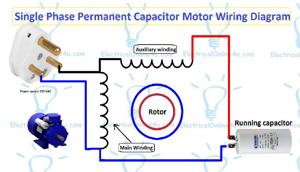 Single Phase Motor Wiring Diagram With Capacitor Start pdf